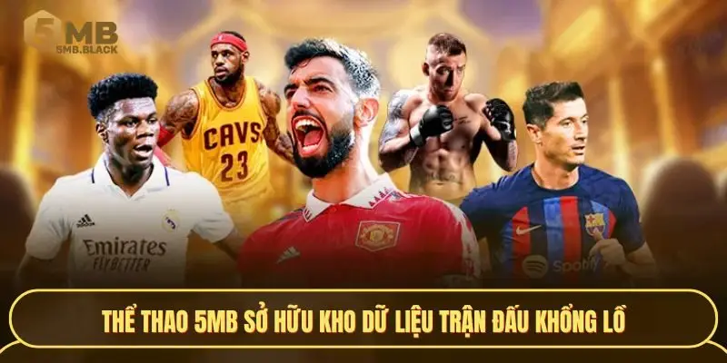 Thể thao 5MB sở hữu kho dữ liệu trận đấu khổng lồ